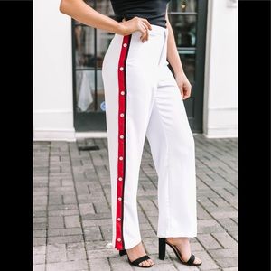 BB Dakota NWT Awesome Track Meet Pant Optic White Sz 4